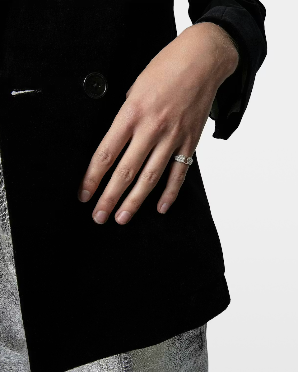 Bague Rock Argent — bague iCloth, vue 3