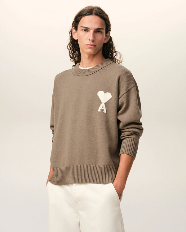 Pull Beige Col Rond AMI — pull iCloth, vue 2