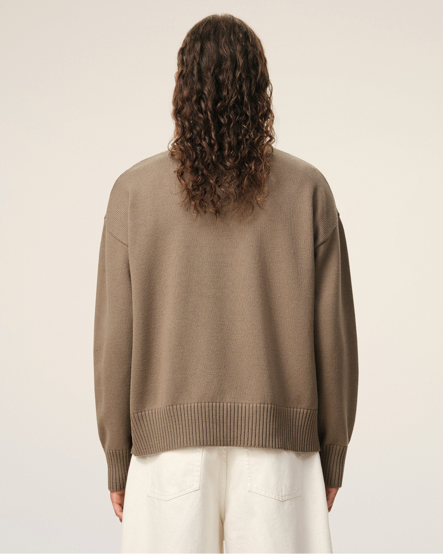 Pull Beige Col Rond AMI — pull iCloth, vue 4