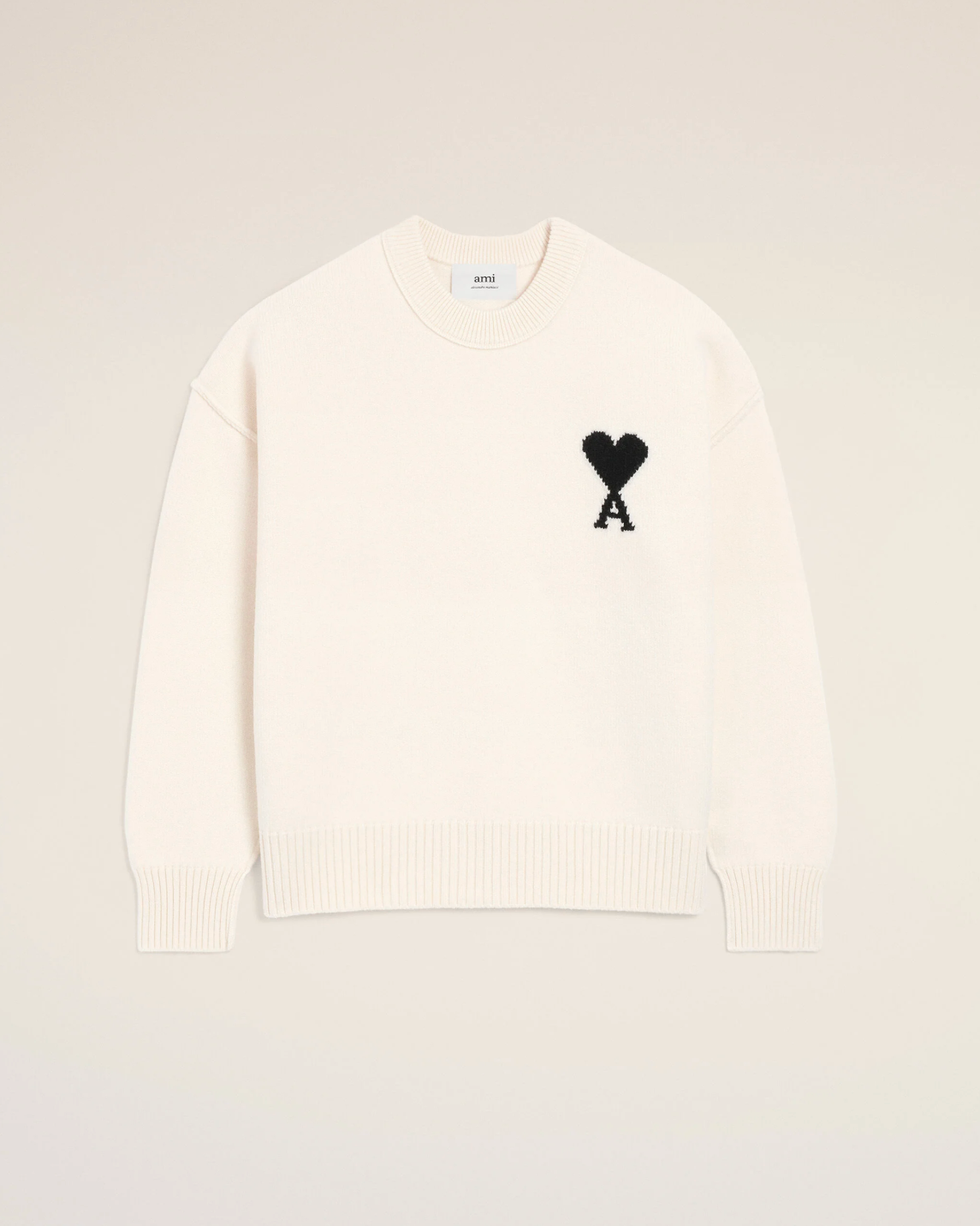 Pull Blanc Col Rond AMI Modèle 2 — pull iCloth, vue 2
