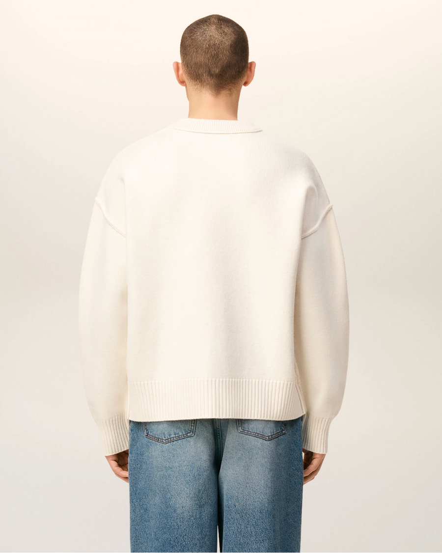 Pull Blanc Col Rond AMI Modèle 2 — pull iCloth, vue 4