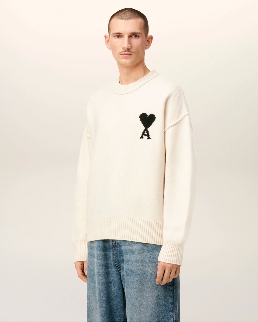 Pull Blanc Col Rond AMI Modèle 2 — pull iCloth, vue 5