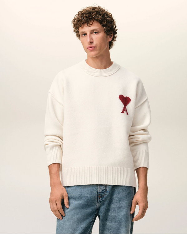 Pull Blanc Col Rond AMI Modèle 1 — pull iCloth, vue 2
