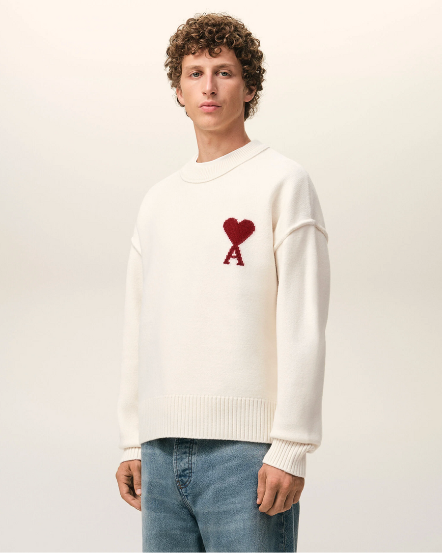 Pull Blanc Col Rond AMI Modèle 1 — pull iCloth, vue 5