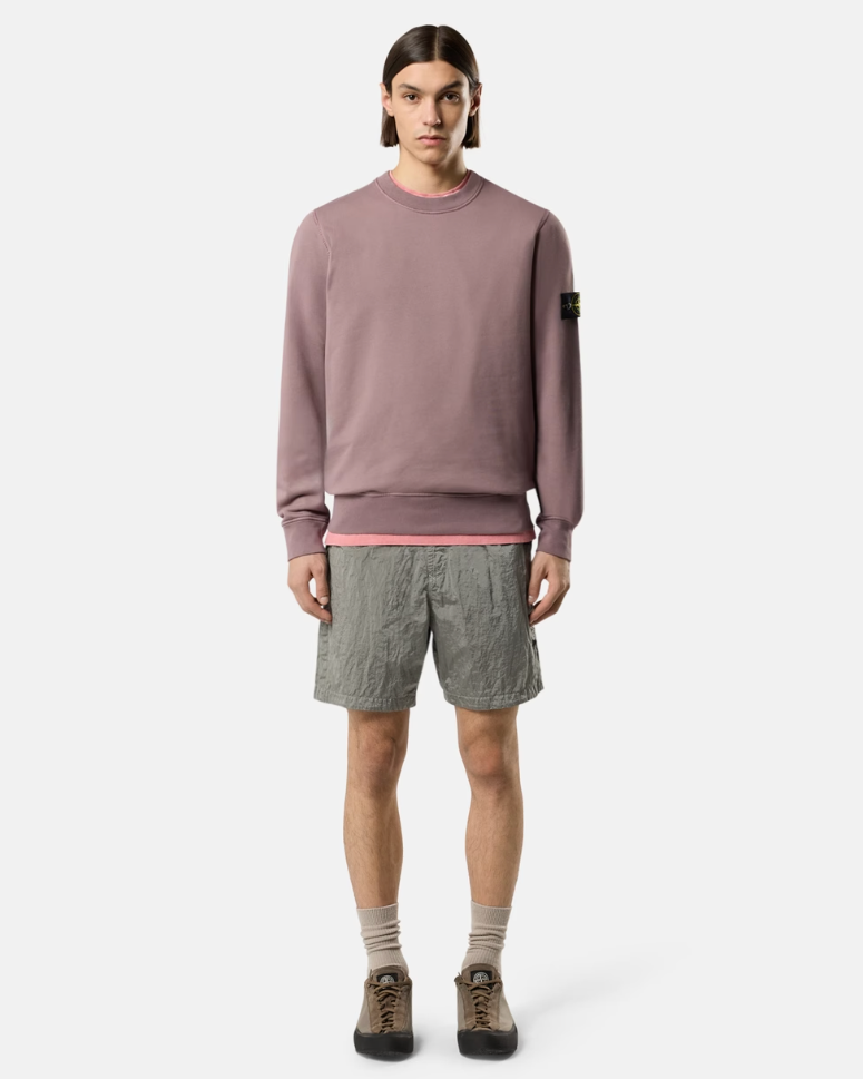 Pull Gris Violine Coton Stone — pull iCloth, vue 2