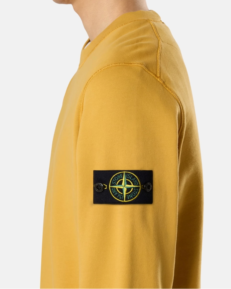Pull Coton Moutarde Stone — pull iCloth, vue 3