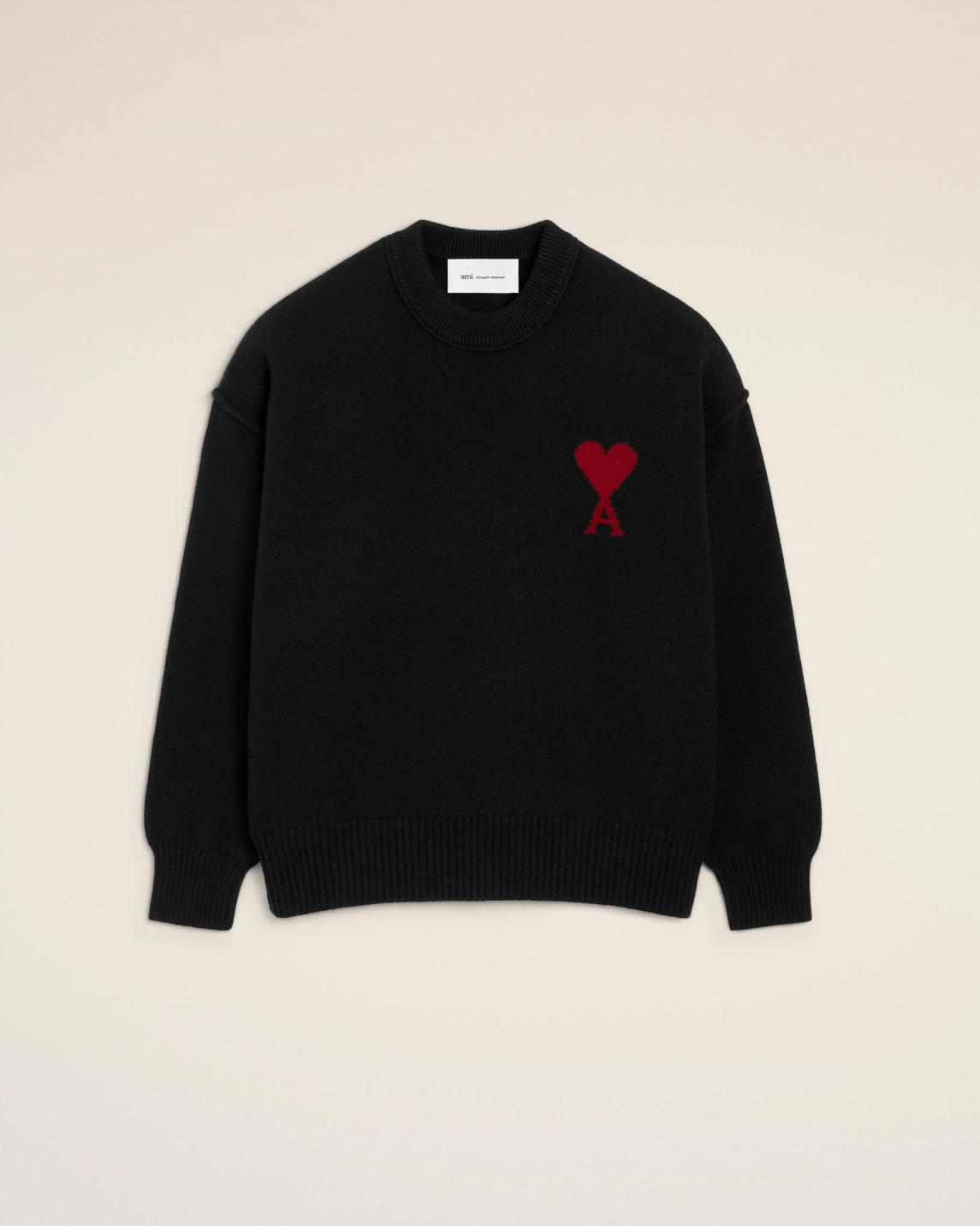 Pull Noir Col Rond AMI — pull iCloth