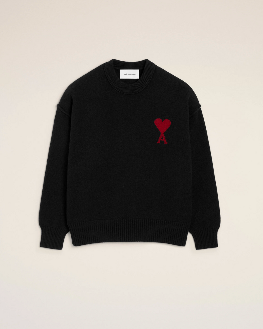 Pull Noir Col Rond AMI — pull iCloth