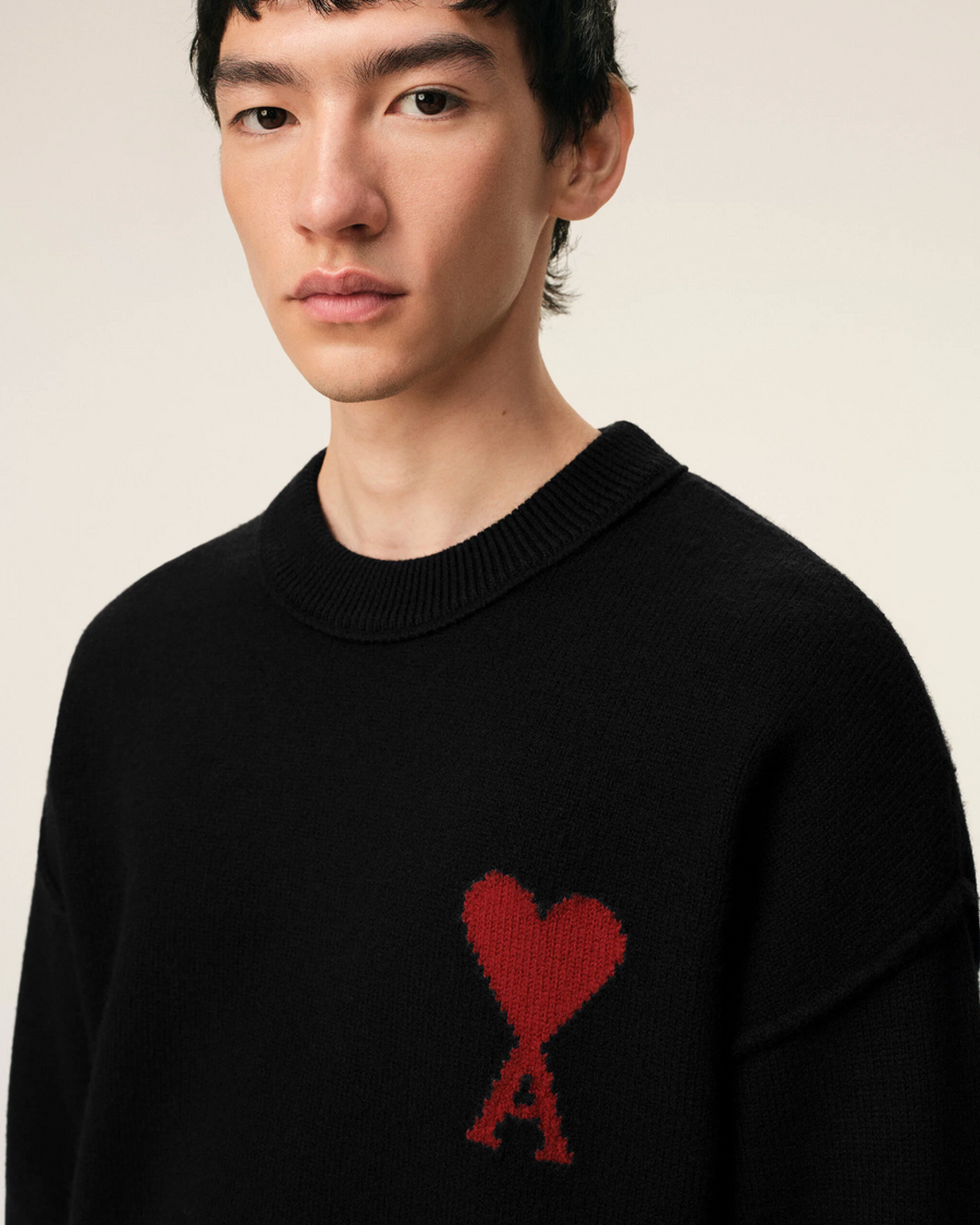 Pull Noir Col Rond AMI — pull iCloth, vue 3