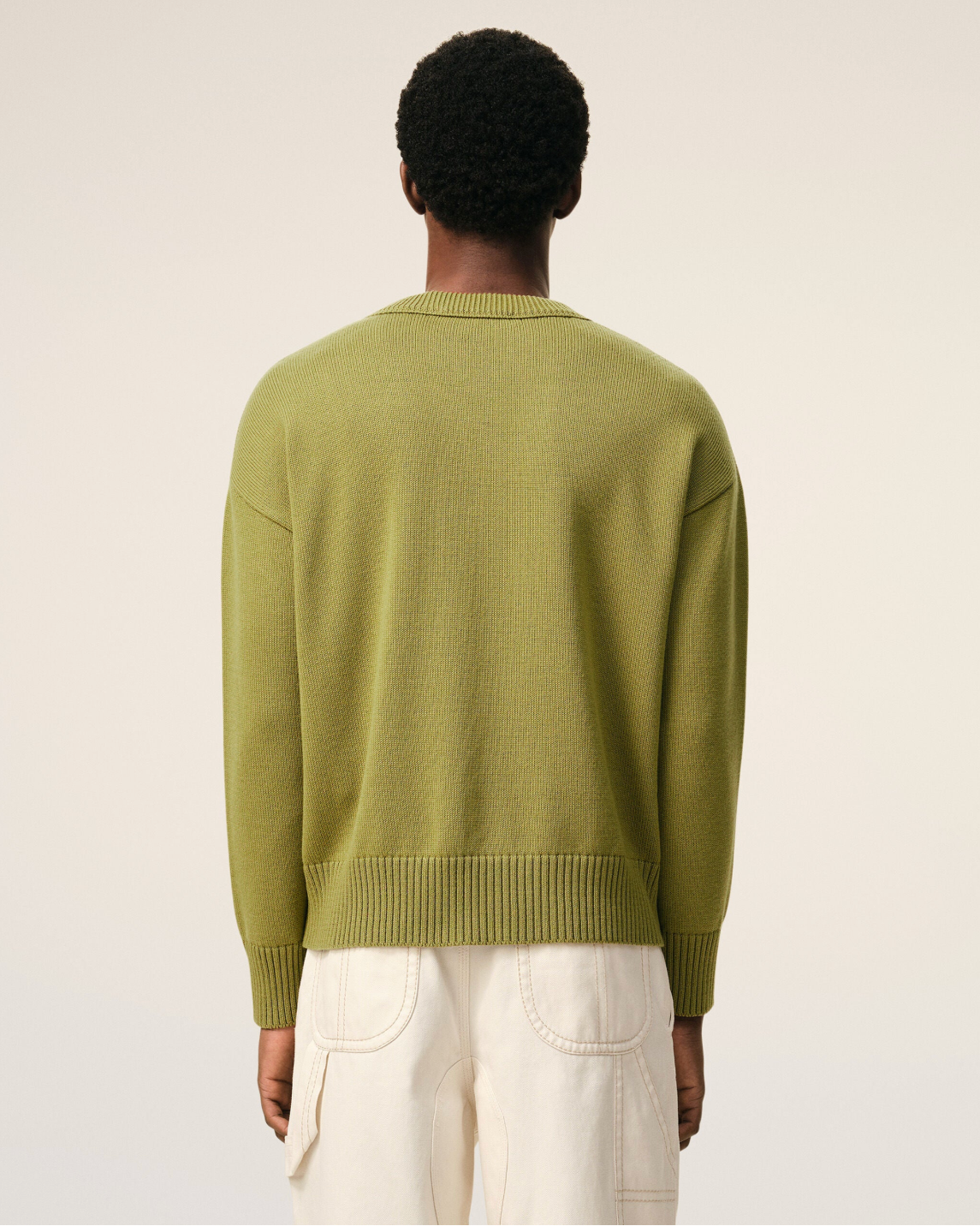 Pull Vert Col Rond AMI — pull iCloth, vue 4