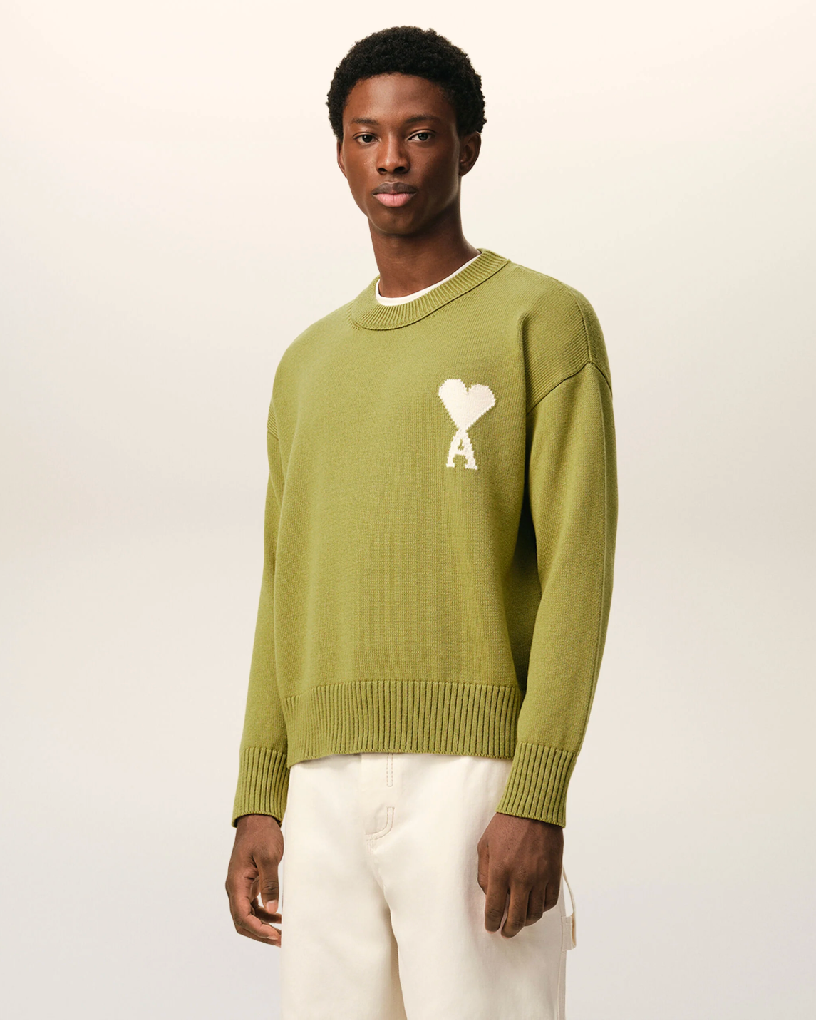 Pull Vert Col Rond AMI — pull iCloth, vue 5