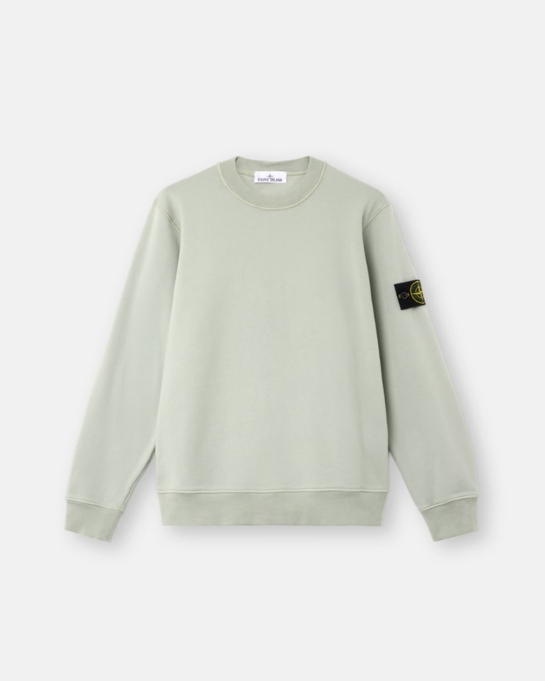Pull Vert Sauge Coton Stone — pull iCloth