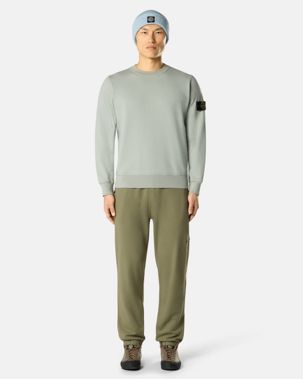 Pull Vert Sauge Coton Stone — pull iCloth, vue 2