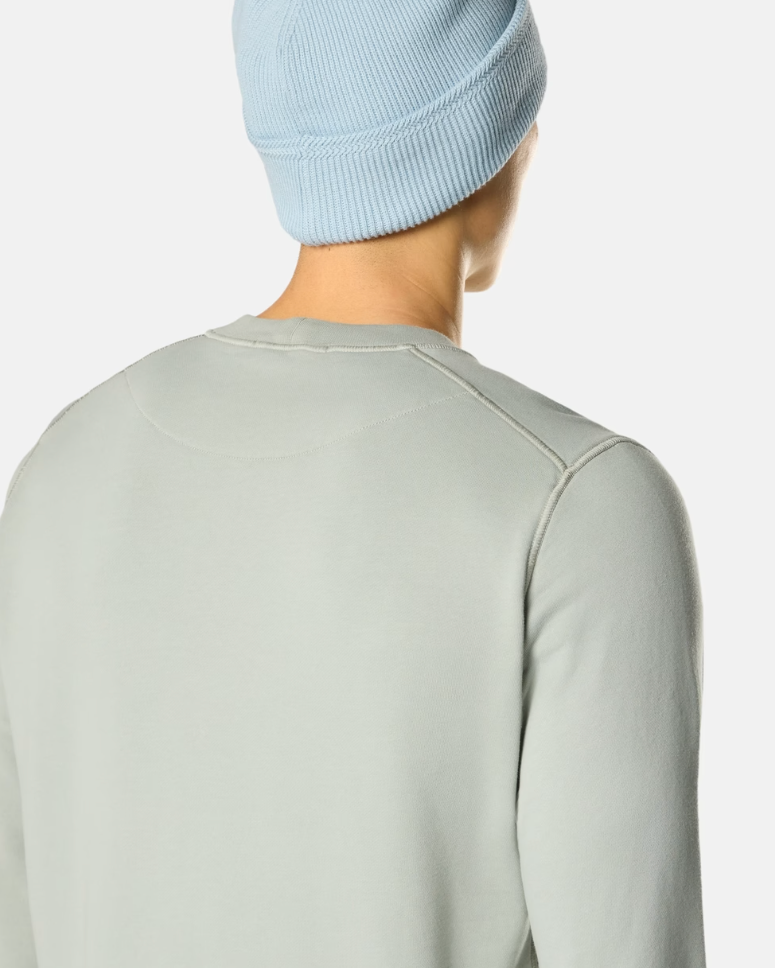 Pull Vert Sauge Coton Stone — pull iCloth, vue 4