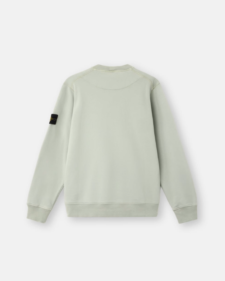 Pull Vert Sauge Coton Stone — pull iCloth, vue 5