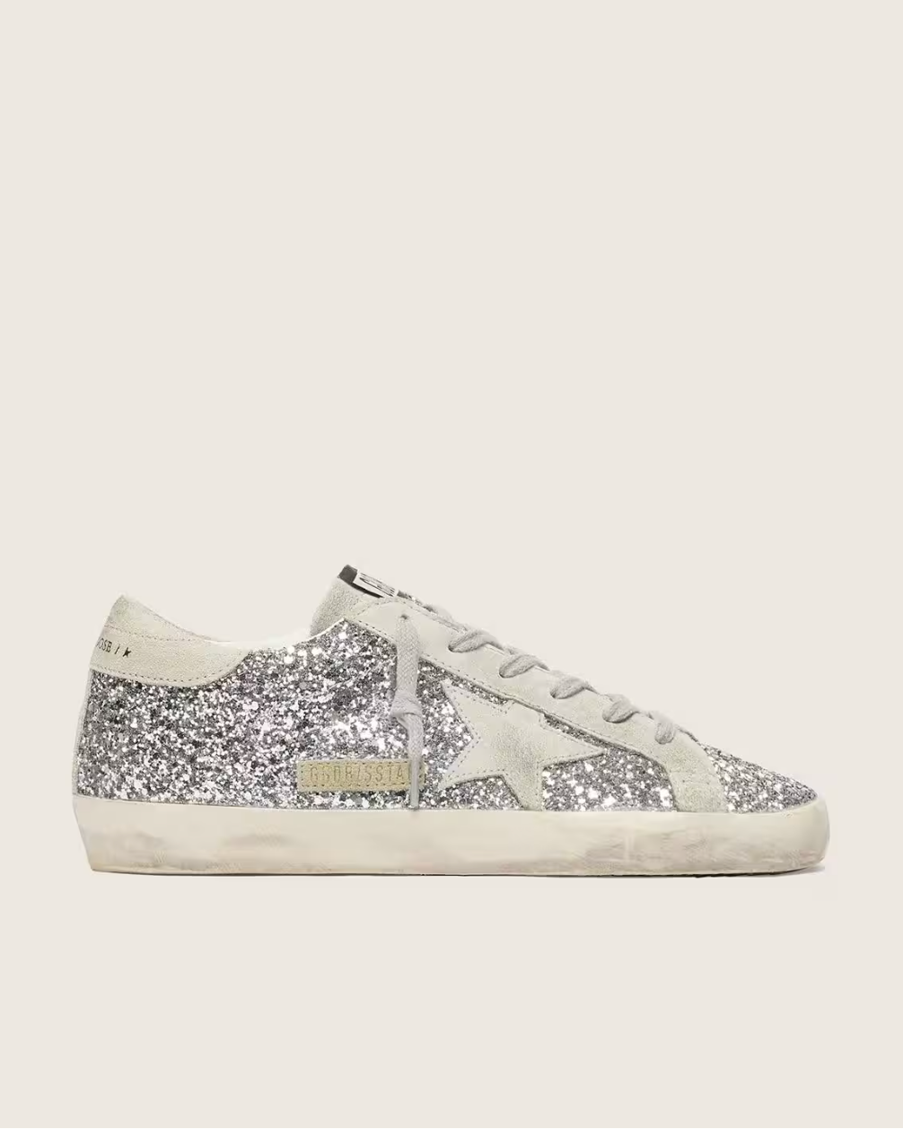 Super-Star À Paillettes Argentées — sneakers iCloth