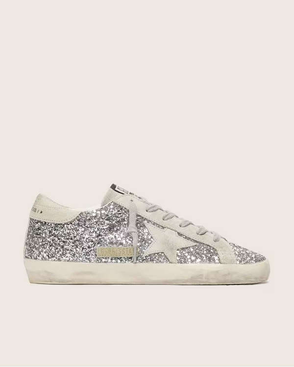 Super-Star À Paillettes Argentées — sneakers iCloth