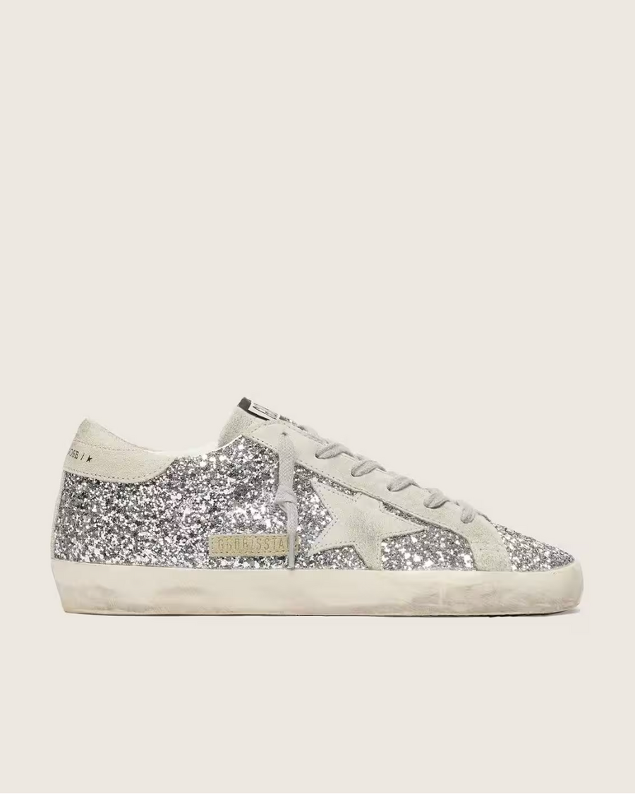 Super-Star À Paillettes Argentées — sneakers iCloth