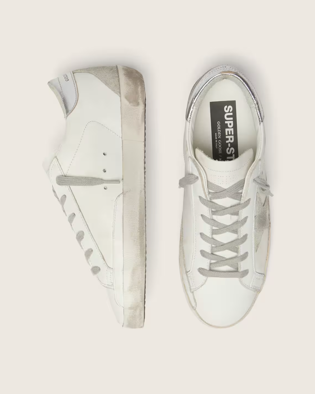 Super-Star Argenté — sneakers iCloth, vue 3