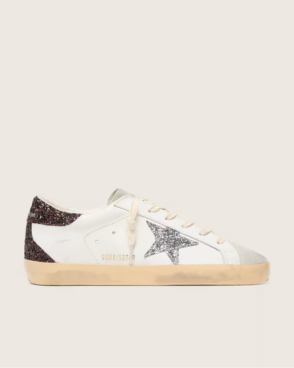 Super-Star Argentée & Paillettes Marron — sneakers iCloth