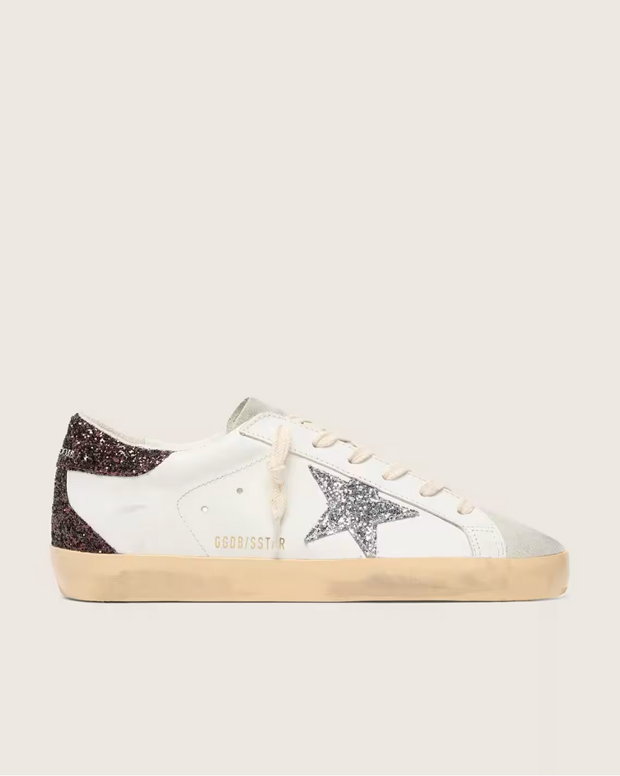 Super-Star Argentée & Paillettes Marron — sneakers iCloth