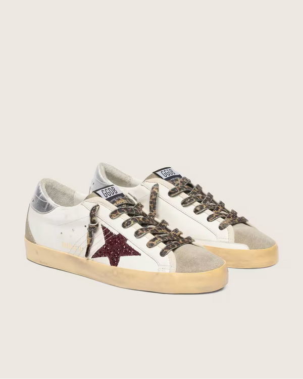 Super-Star Paillettes Bordeaux & Argenté — sneakers iCloth, vue 2