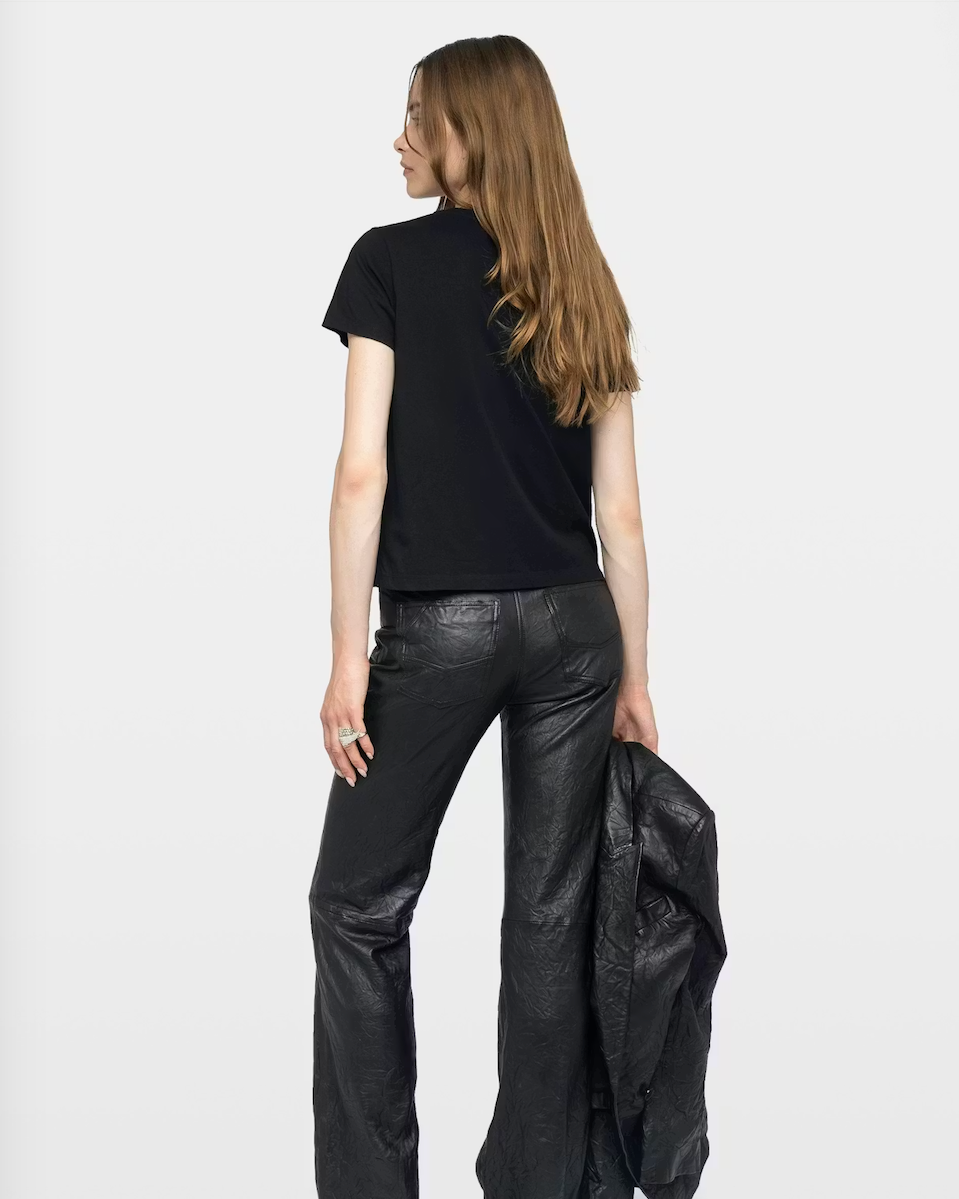 T-shirt Alys Noir — t-shirt iCloth, vue 3